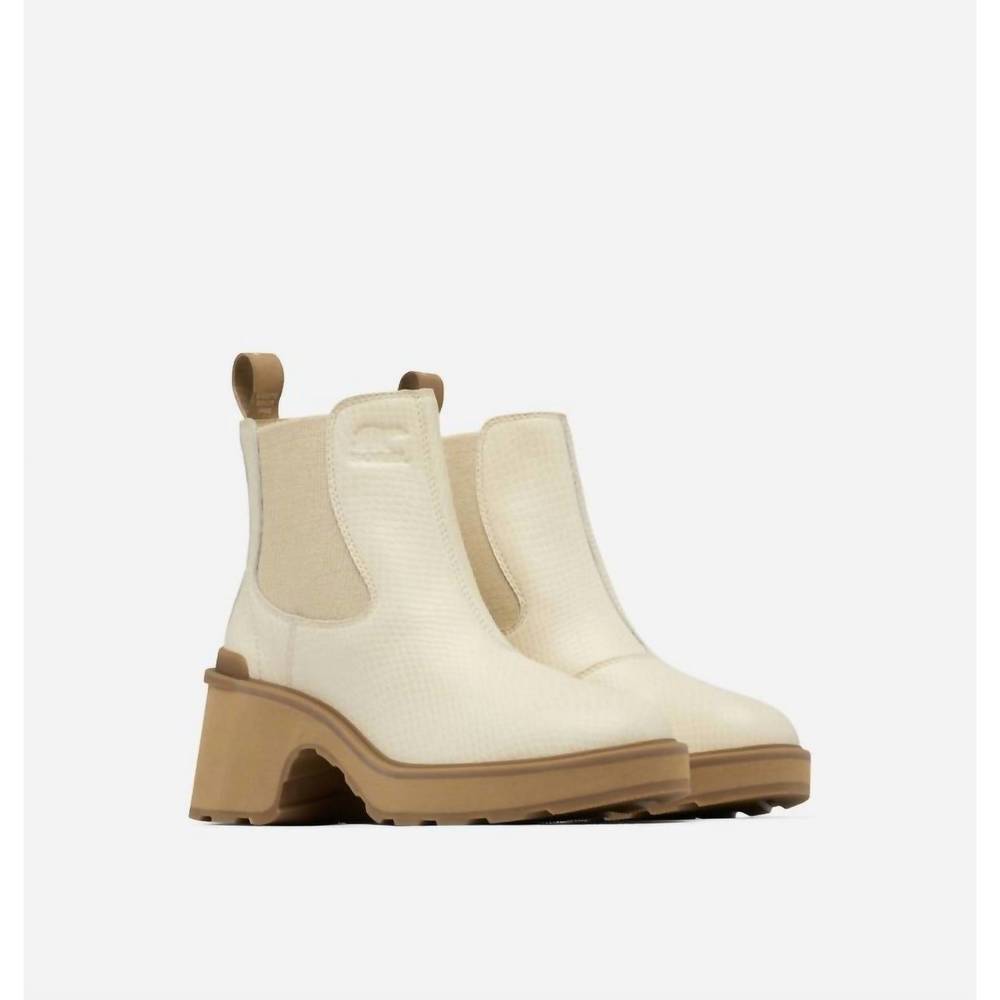 Sorel Cream and Tan Heeled Boots